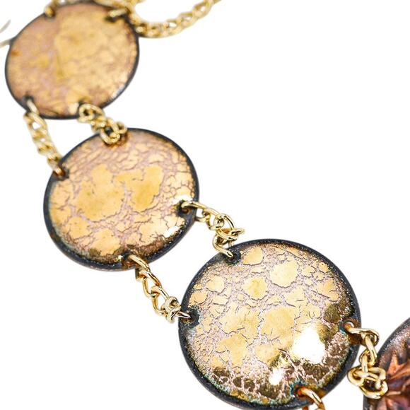 Artisan Brutalist Boho Coin Belt Sculptural Enamel 28-40” Greco Roman Influence - Picture 5 of 13